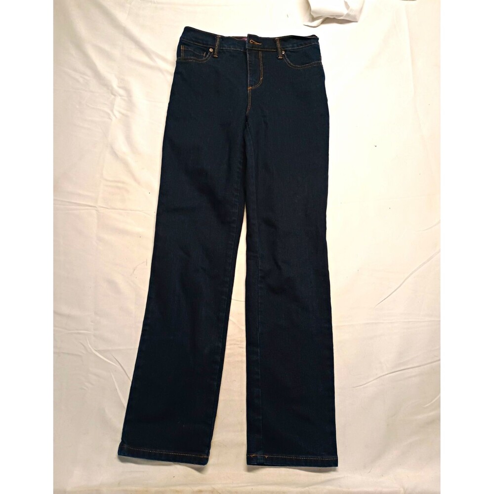 Gloria Vanderbilt Amanda Jeans Women's 4P Petite Dark Wash Stretch Straight Leg